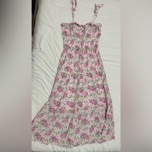 Francesca’s Floral Pink Maxi Dress